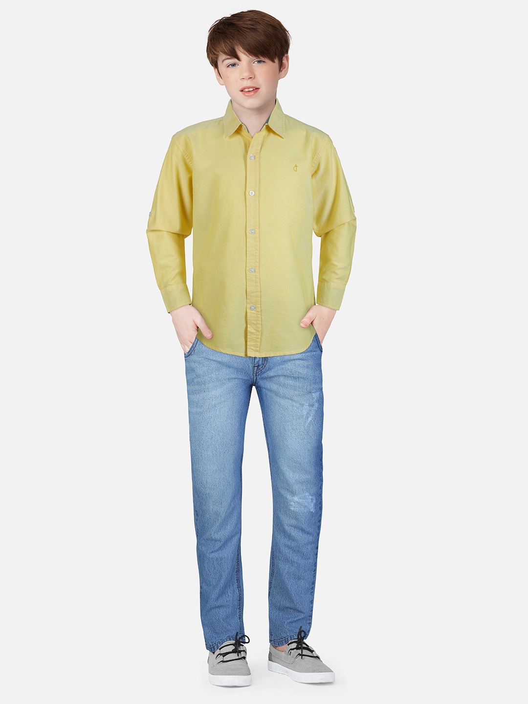 

Gini and Jony Boys Casual Cotton Shirt, Yellow