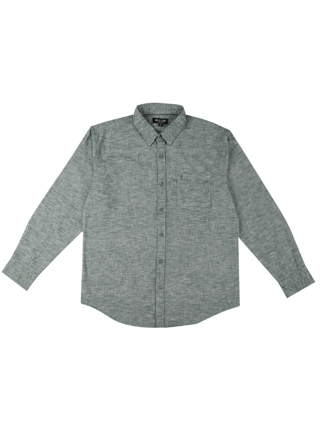 

Gini and Jony Boys Casual Cotton Shirt, Grey melange