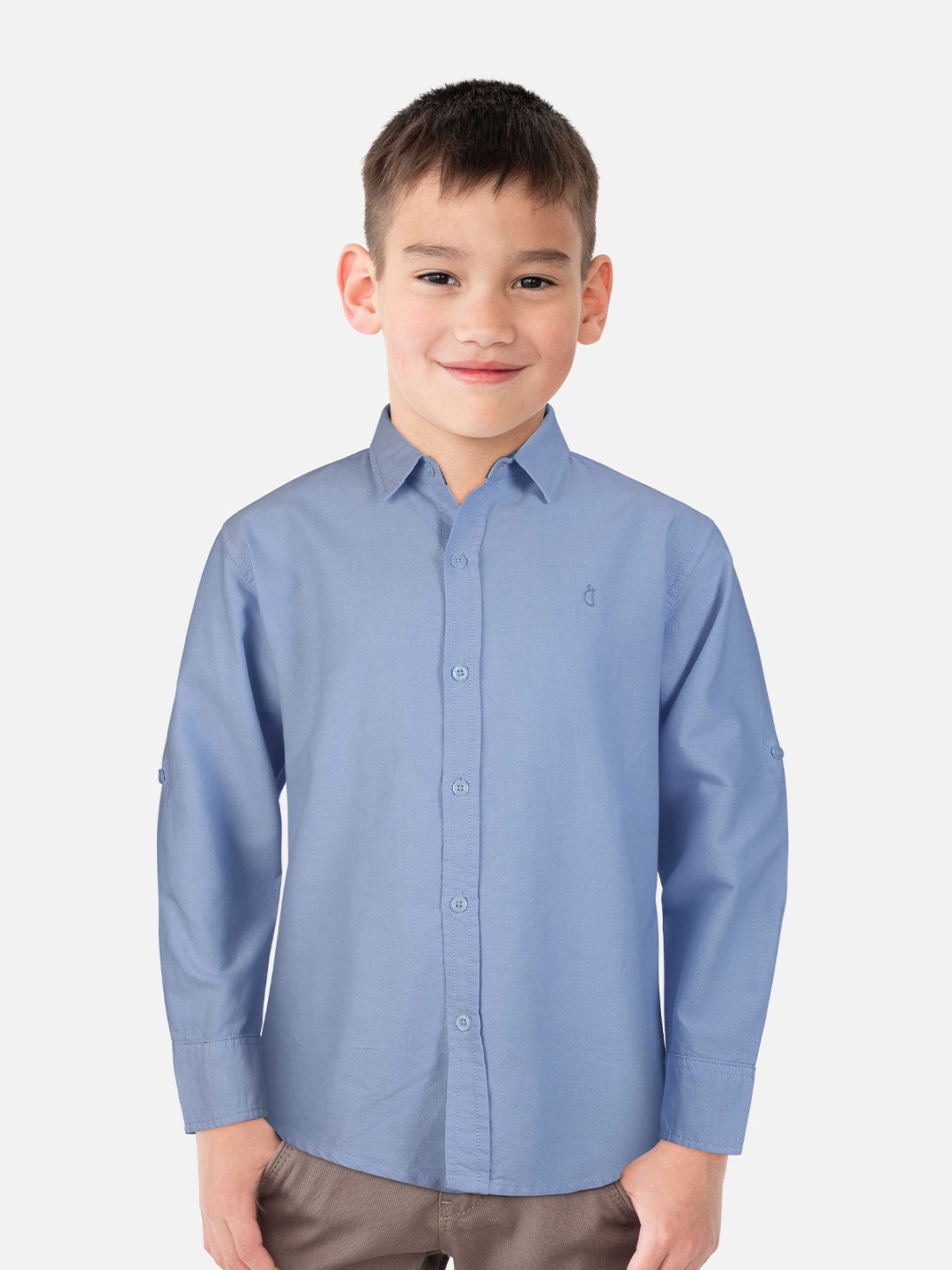 

Gini and Jony Boys Cotton Casual Shirt, Blue