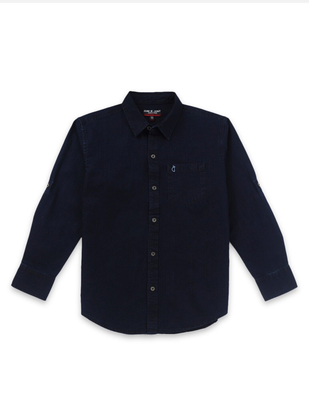 

Gini and Jony Boys Casual Cotton Shirt, Navy blue