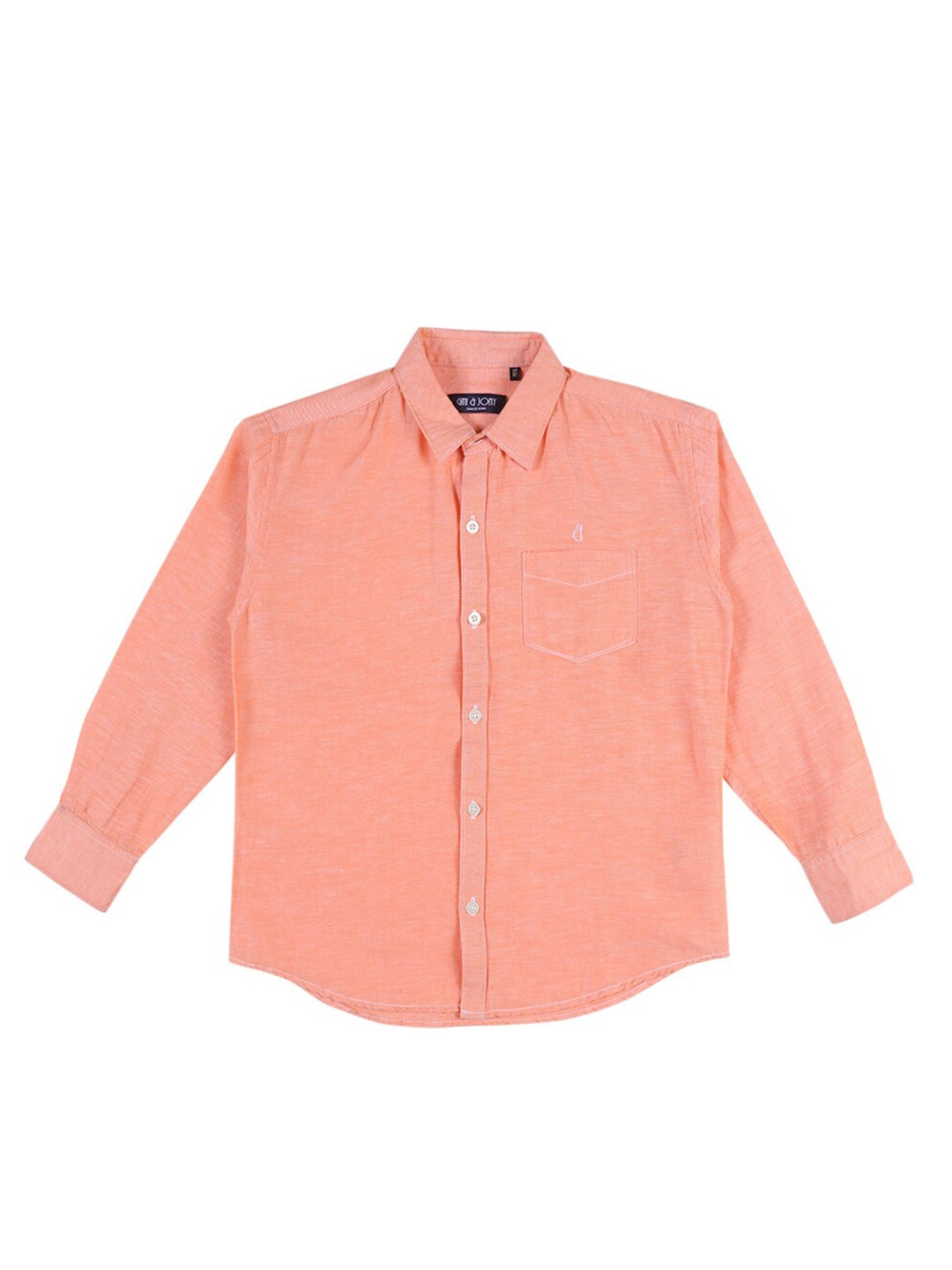 

Gini and Jony Boys Casual Cotton Shirt, Peach