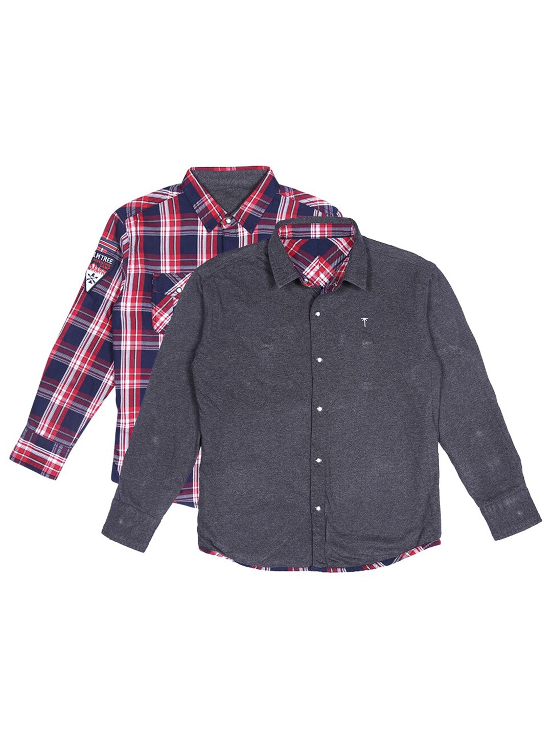 

Gini and Jony Boys Checked Casual Cotton Shirt, Red