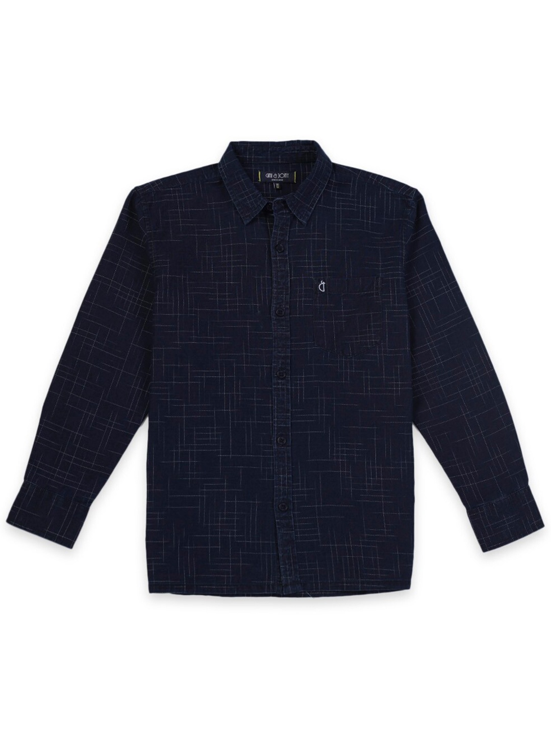 

Gini and Jony Boys Printed Cotton Casual Shirt, Navy blue