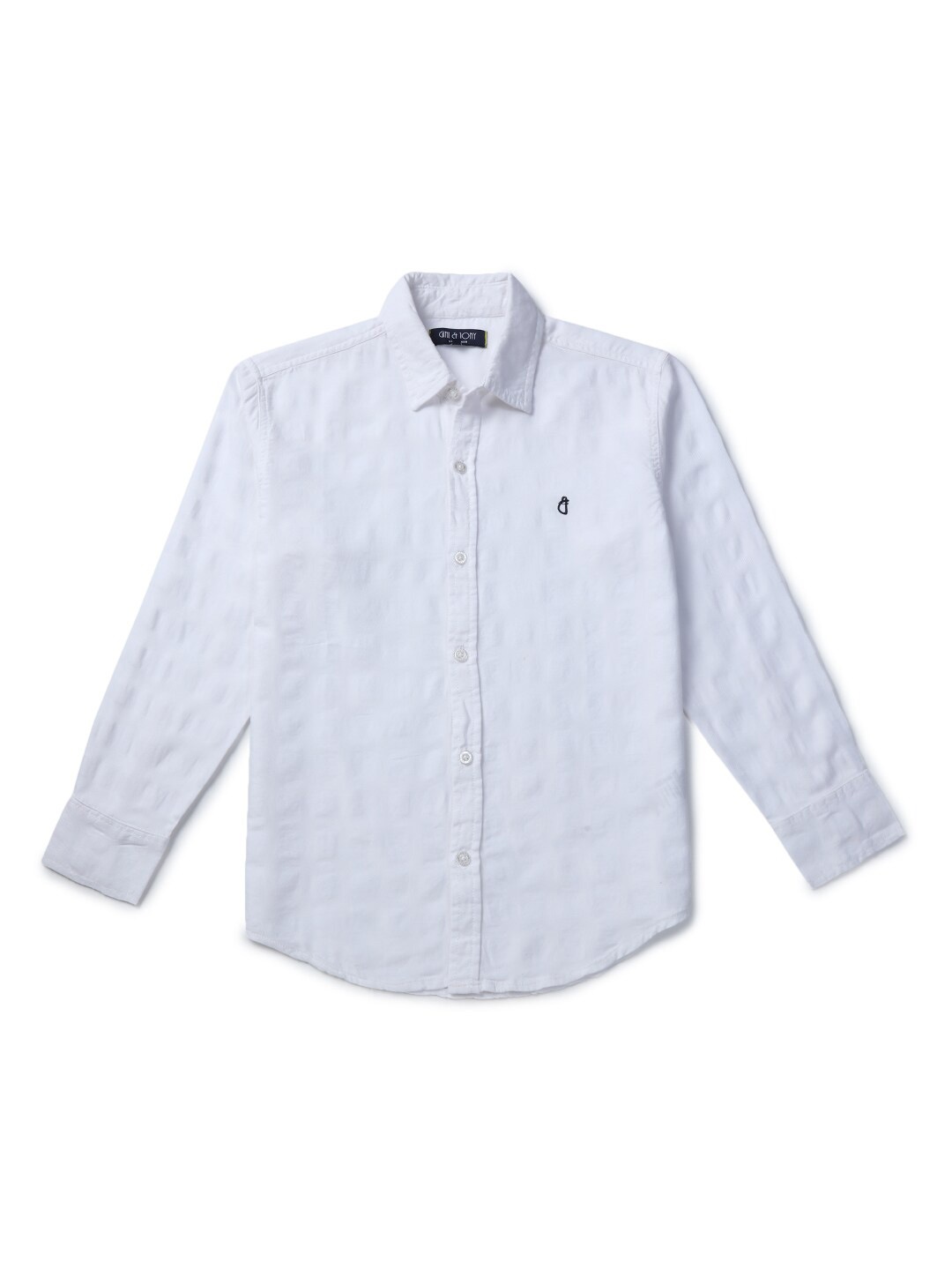 

Gini and Jony Boys Spread Collar Cotton Casual Shirt, White