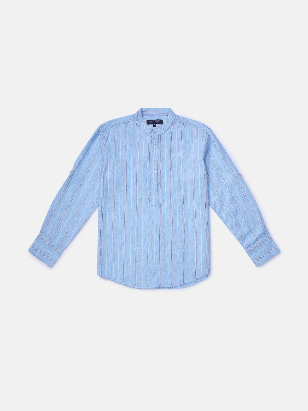 

Gini and Jony Boys Striped Cotton Casual Shirt, Blue