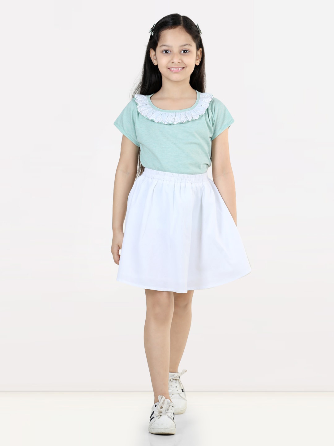 

AWW HUNNIE Girls Top with Skirt, Sea green