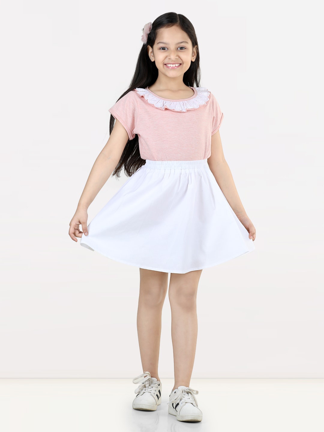 

AWW HUNNIE Girls Top with Skirt, Pink