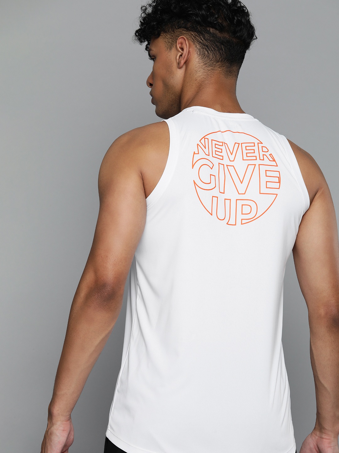 

HRX by Hrithik Roshan Men Typography Printed Rapid-Dry Training T-shirt, White