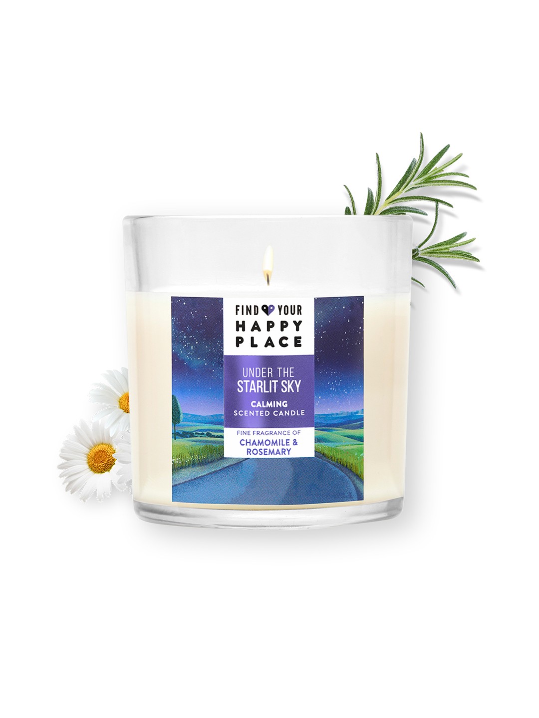 

FIND YOUR HAPPY PLACE Under The Starlit Sky Calming Scented Candle - 200g, Purple