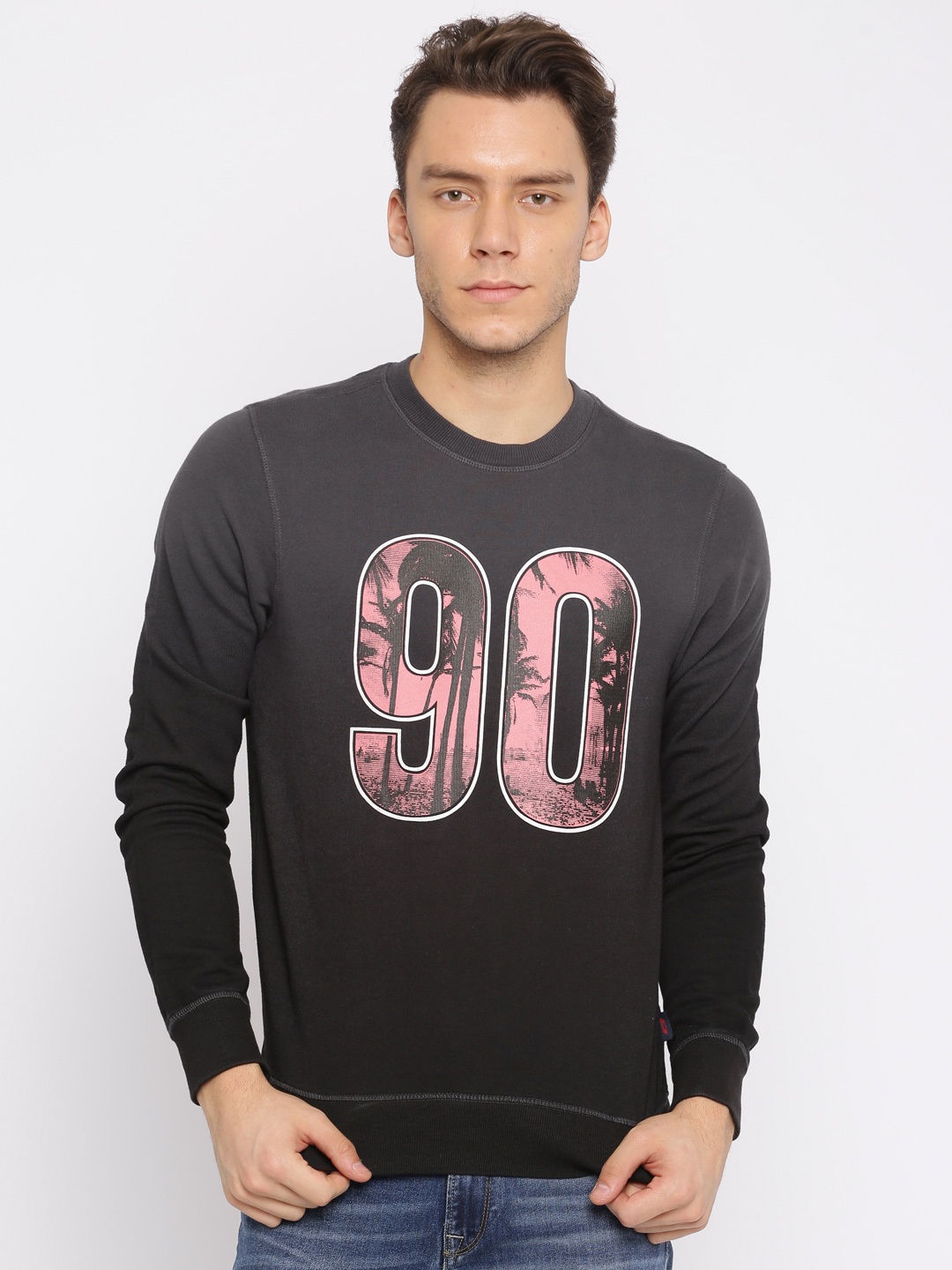 

Jack & Jones Men Black Printed Sweatshirt
