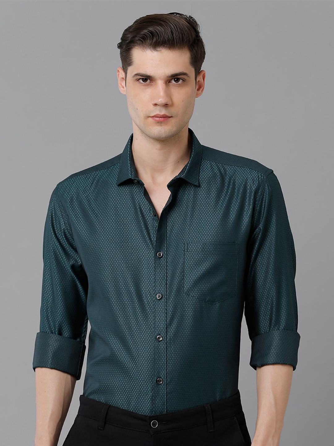 

YOVISH Men Comfort Slim Fit Cotton Party Shirt, Blue