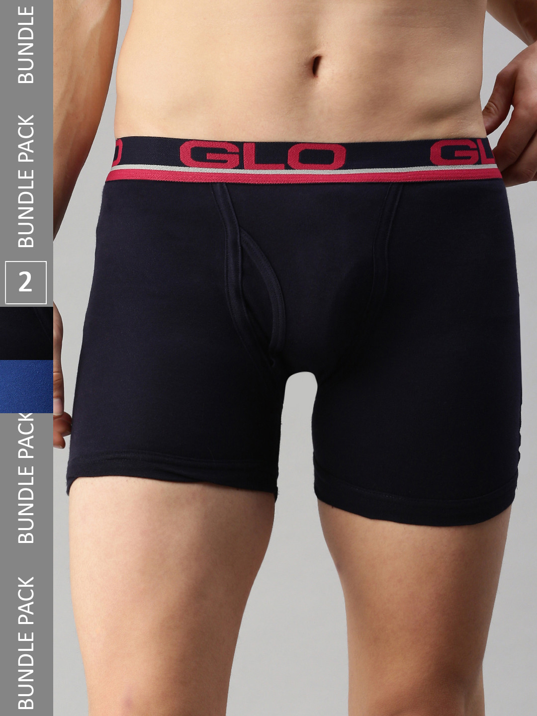 

Lux Cozi Pack Of 2 Logo Printed Detail Trunks- COZI_GLO_INTLOCK_BU_NB_2PC, Blue
