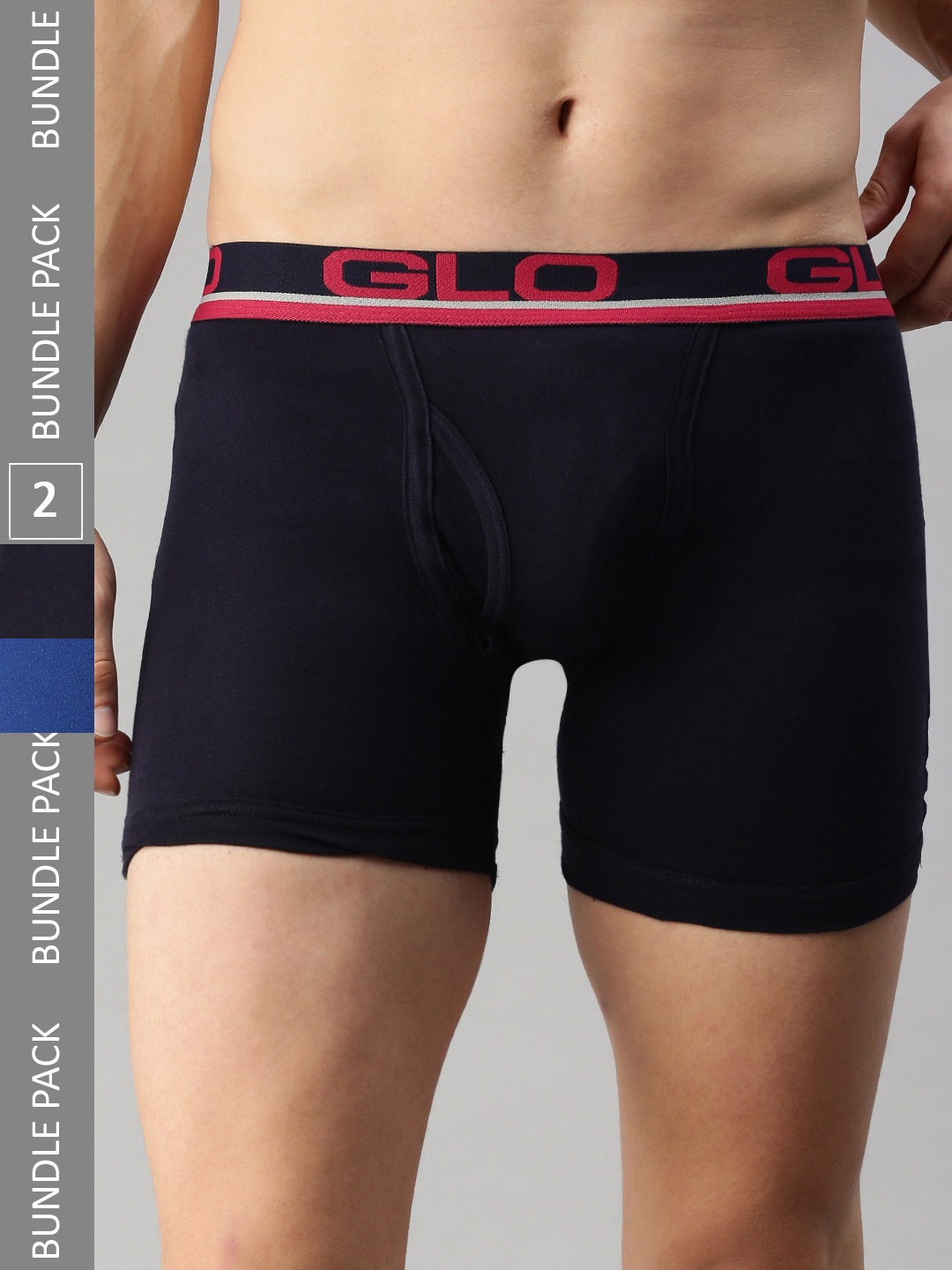 

Lux Cozi Pack Of 2 Brand Logo Printed Trunks COZI_GLO_INTLOCK_BU_NB_2PC, Blue