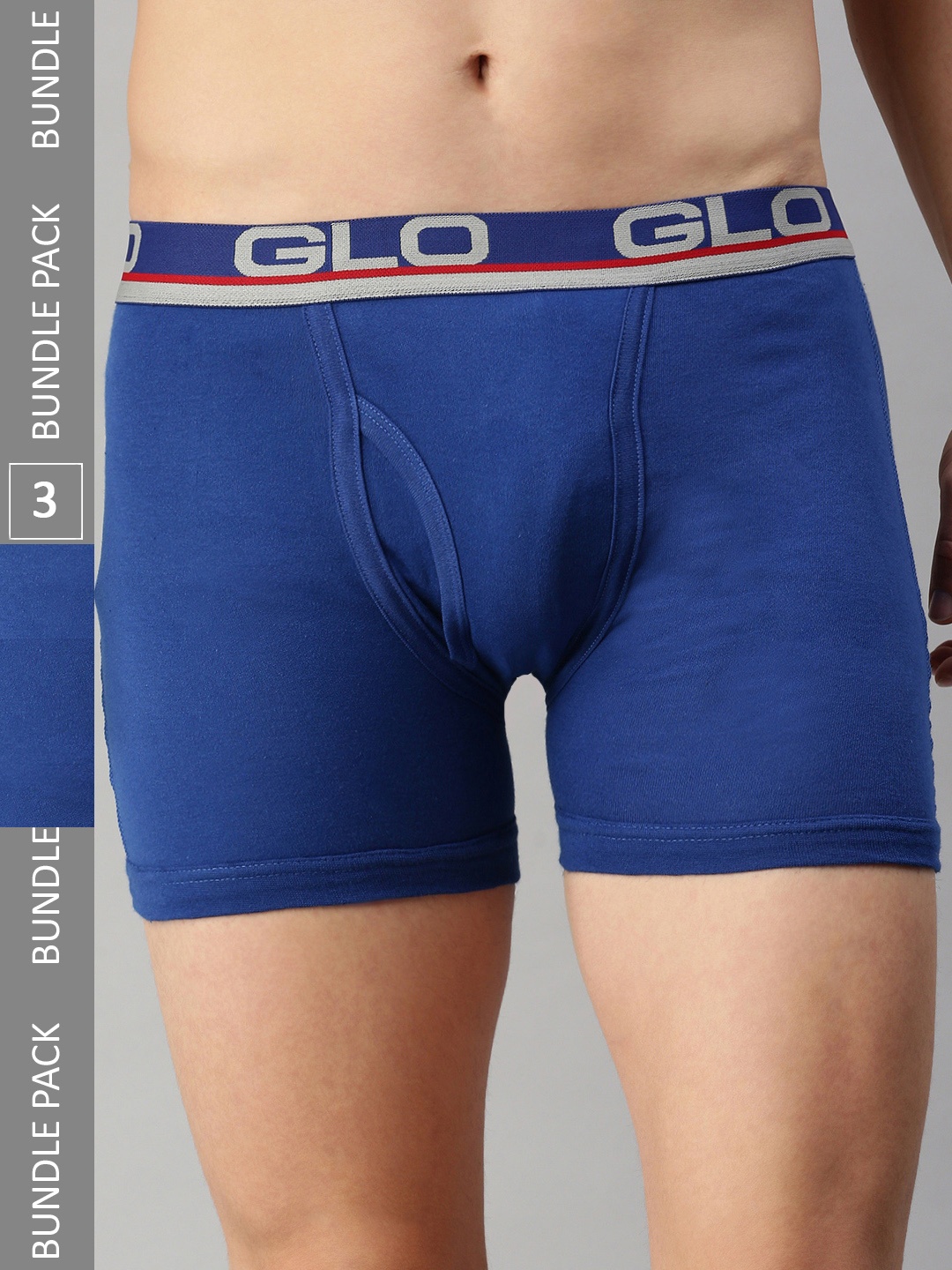

Lux Cozi Pack Of 3 Logo Printed Detail Trunks- COZI_GLO_INTLOCK_BU_3PC, Blue