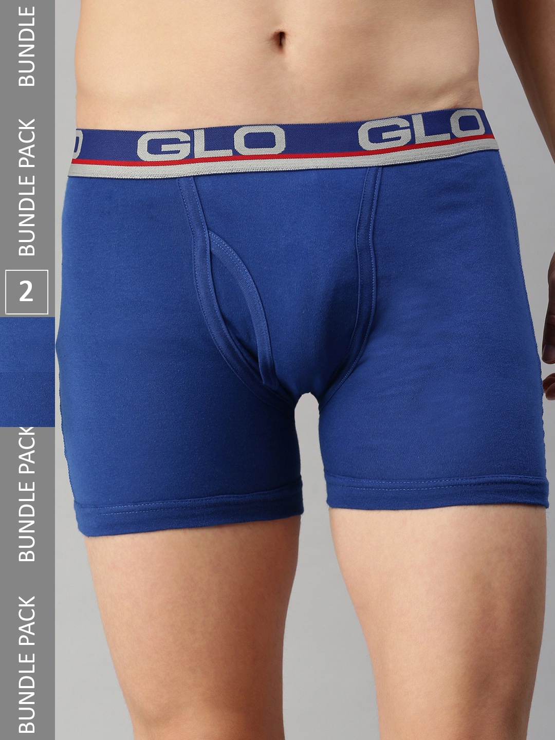 Lux Cozi Men Pack Of 2 Basic Trunks COZI_GLO_INTLOCK_BU_2PC, Blue