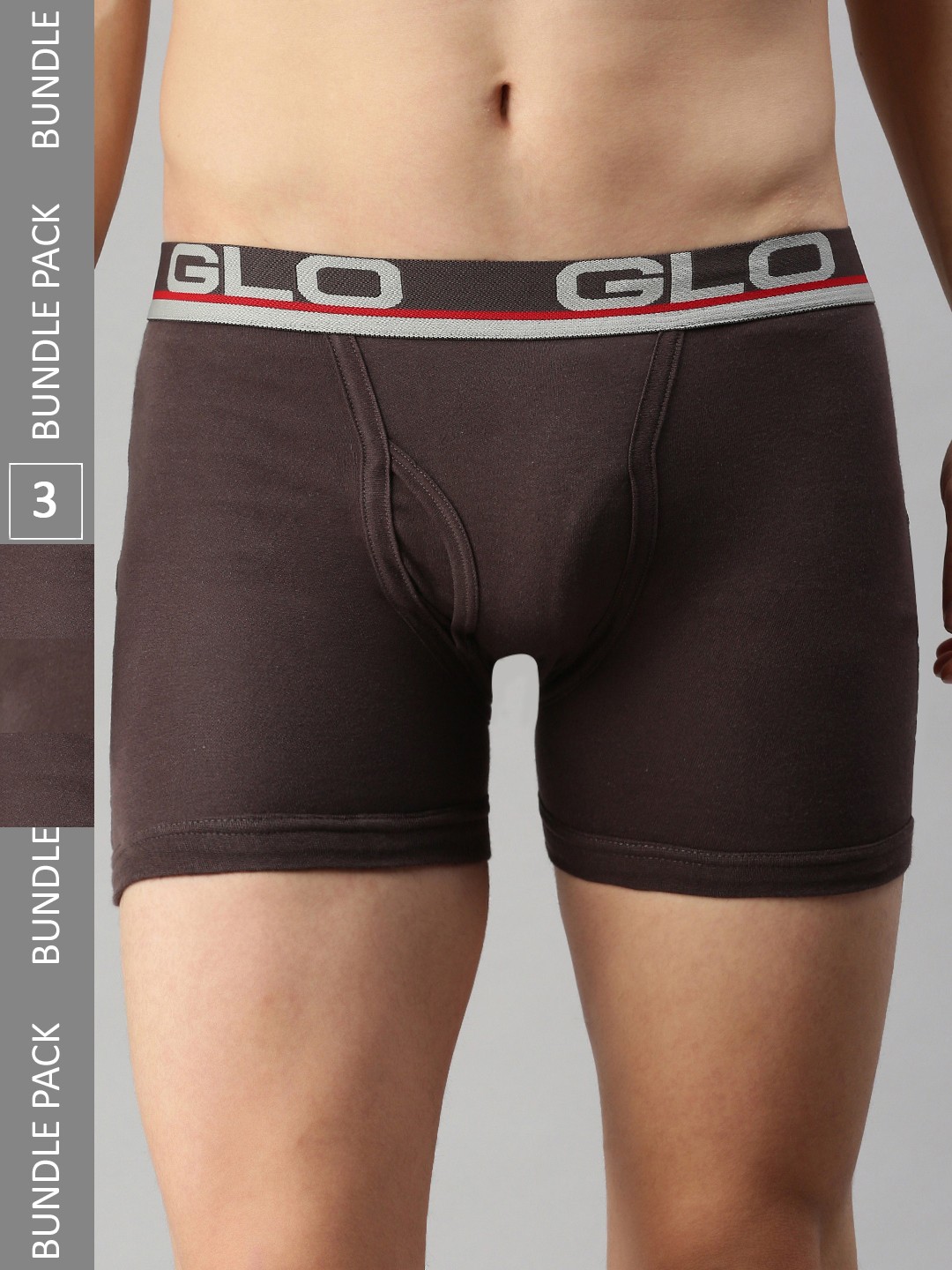 

Lux Cozi Pack Of 3 Anti-Bacterial Trunks COZI_GLO_INTLOCK_COF_3PC, Coffee brown