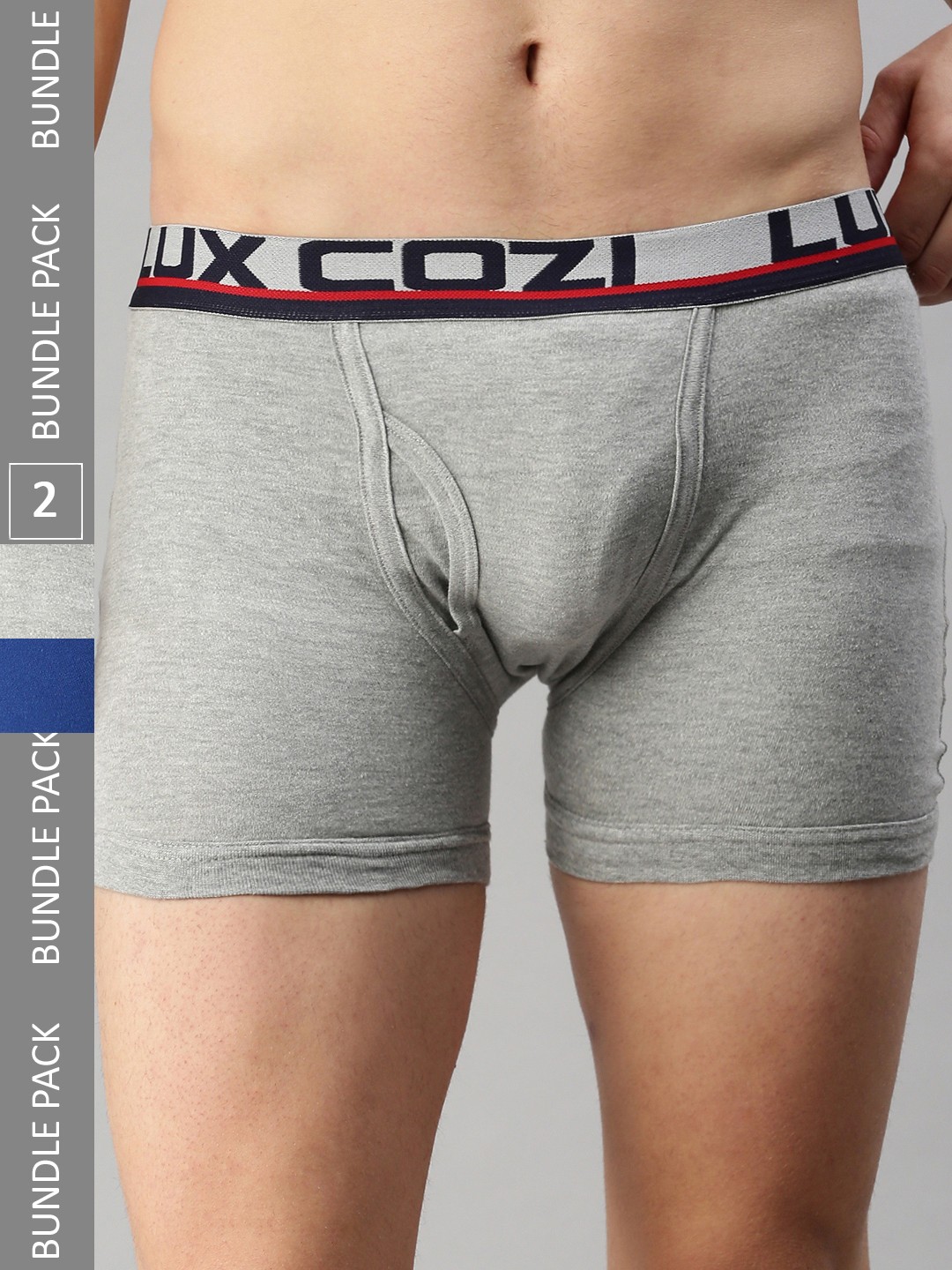 

Lux Cozi Pack Of 2 Logo Printed Detail Trunks COZI_GLO_INTLOCK_BU_GM_2PC, Blue
