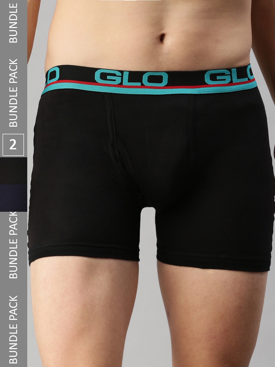 

Lux Cozi Men Pack Of 2 Anti-Bacterial Trunks- COZI_GLO_INTLOCK_BLK_NB_2PC, Black