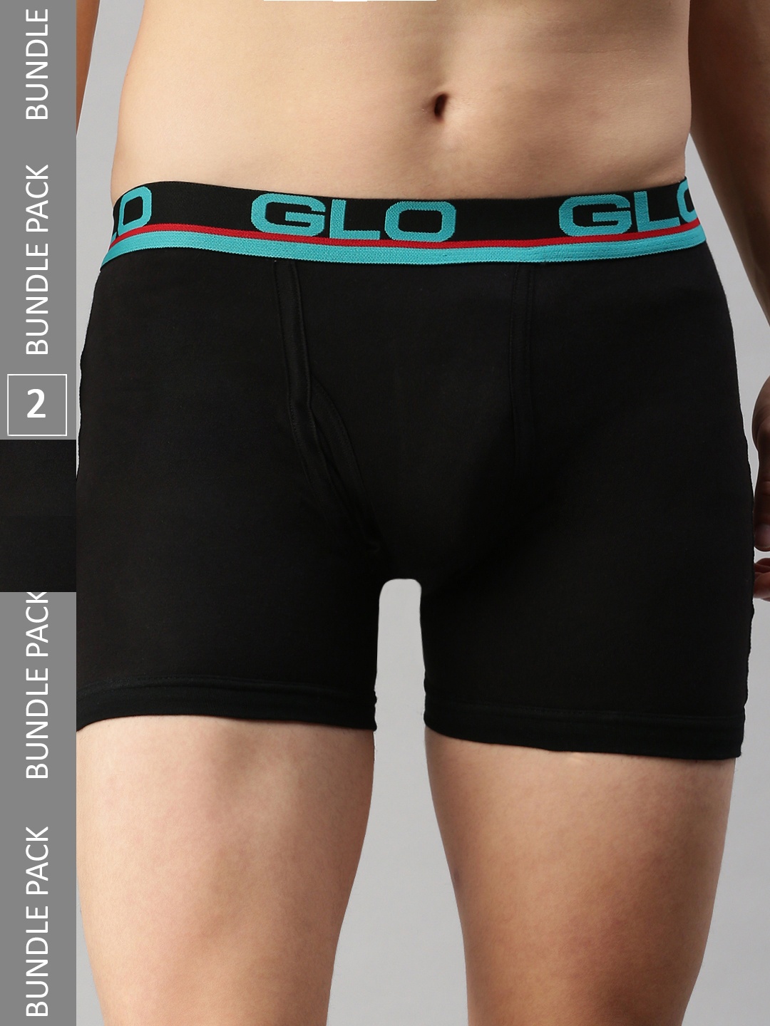 

Lux Cozi Men Pack Of 2 Outer Elastic Trunks COZI_GLO_INTLOCK_BLK_2PC, Black