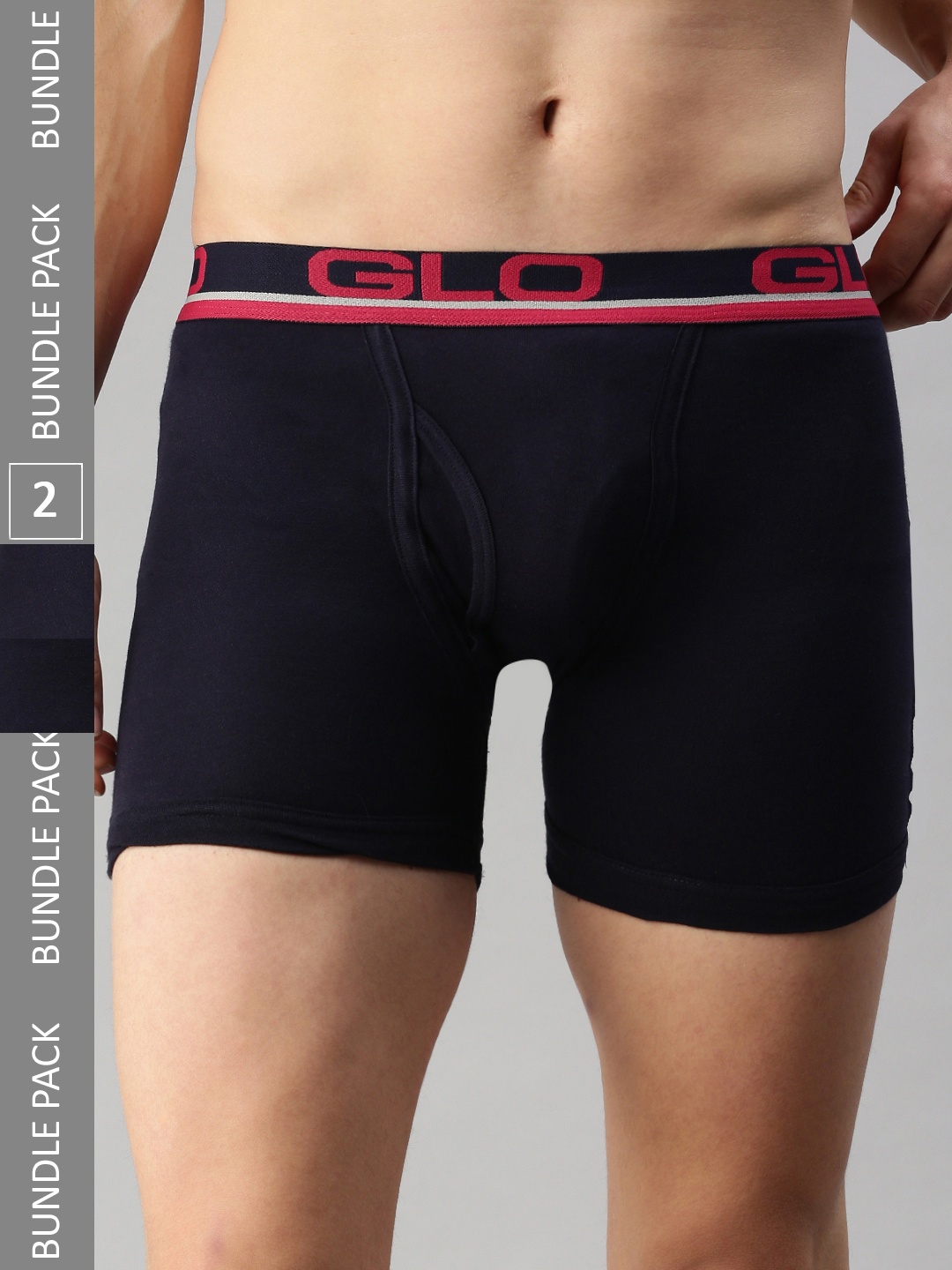 

Lux Cozi Pack Of 2 Outer Elastic Trunks COZI_GLO_INTLOCK_NB_2PC, Navy blue