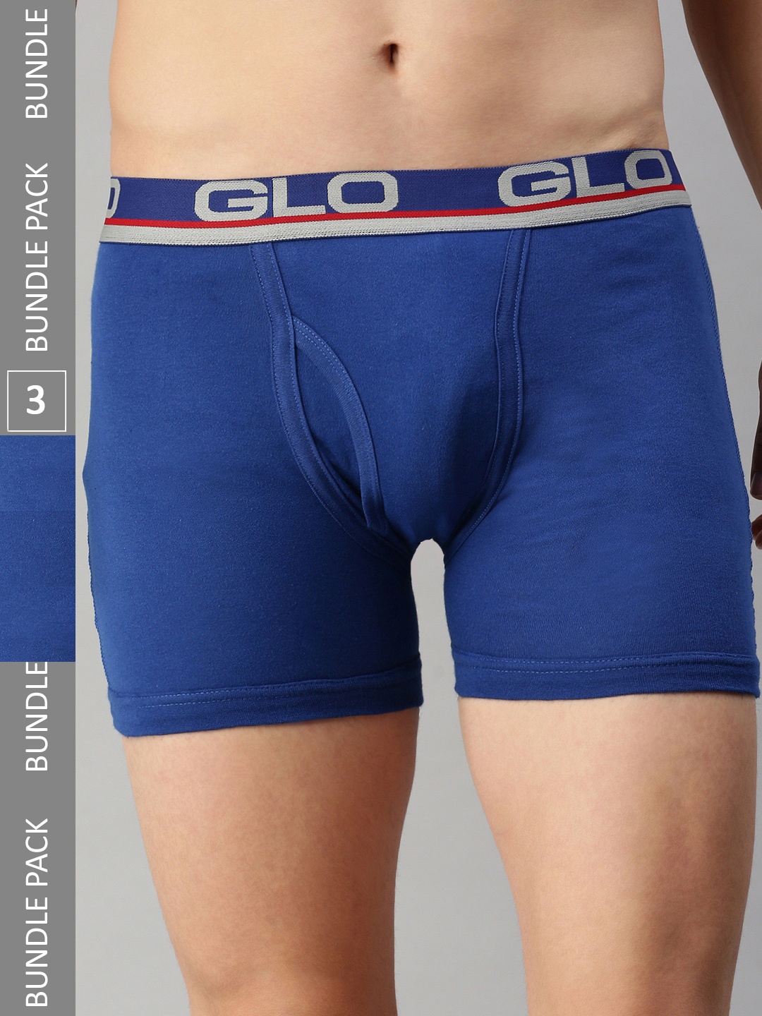 

Lux Cozi Men Pack Of 3 Mid-Rise Trunks COZI_GLO_INTLOCK_BU_3PC, Blue