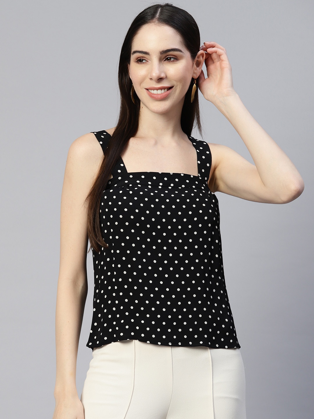 

Ayaany Printed Top, Black