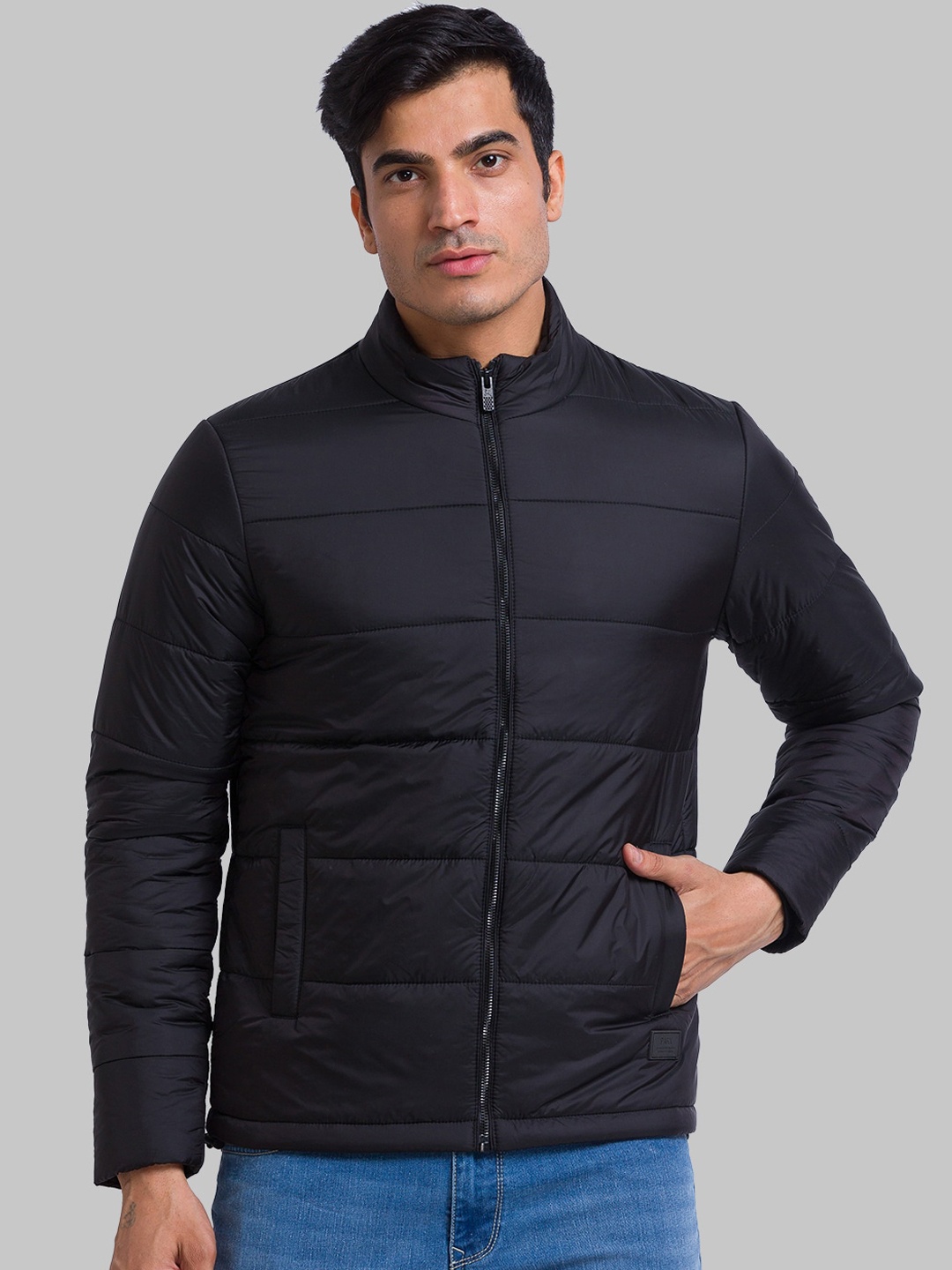 

Parx Men Solid Long Sleeves Padded Jacket, Black