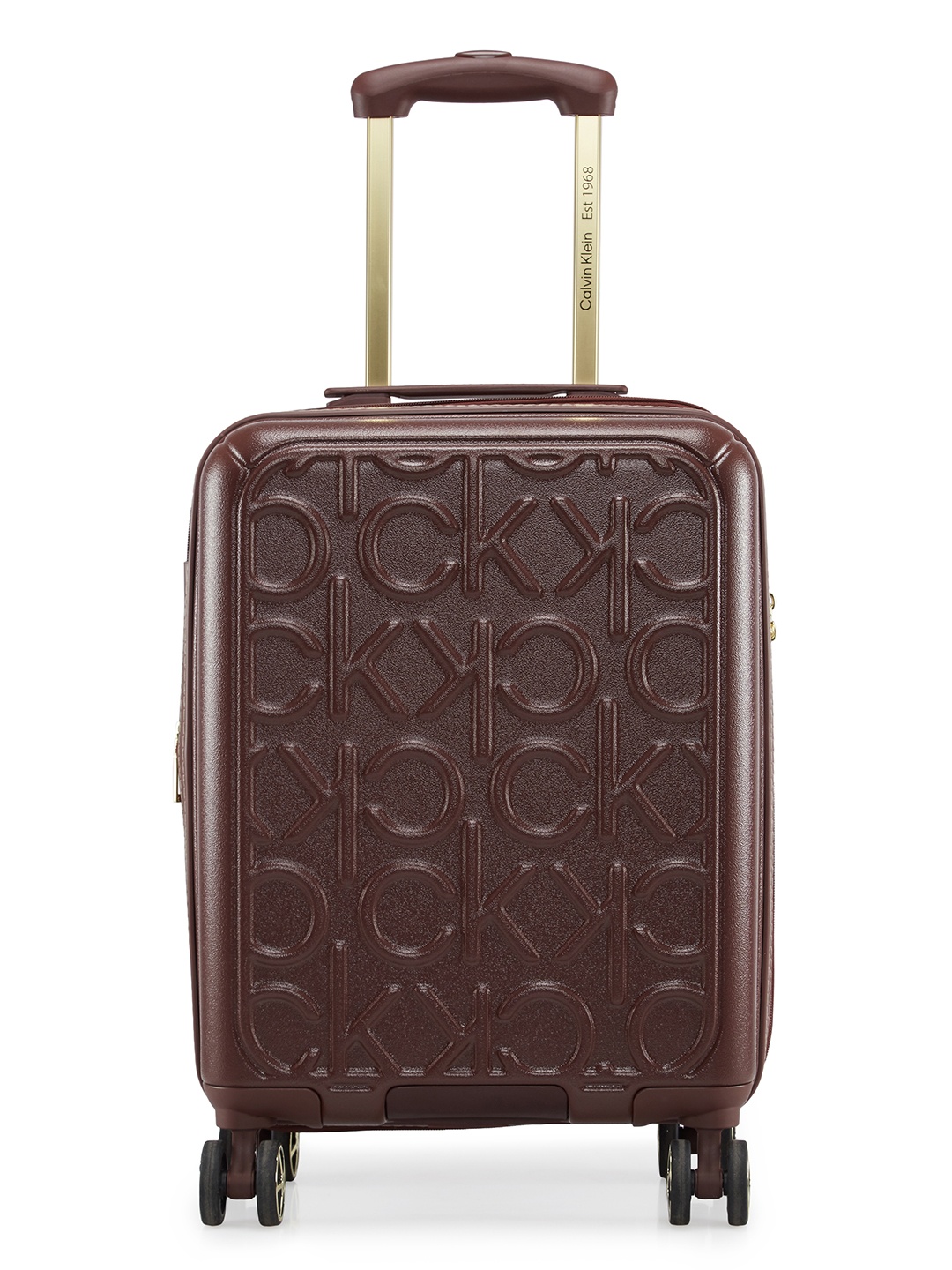 

Calvin Klein Big Monogram Hard Cabin Trolley Bag, Brown