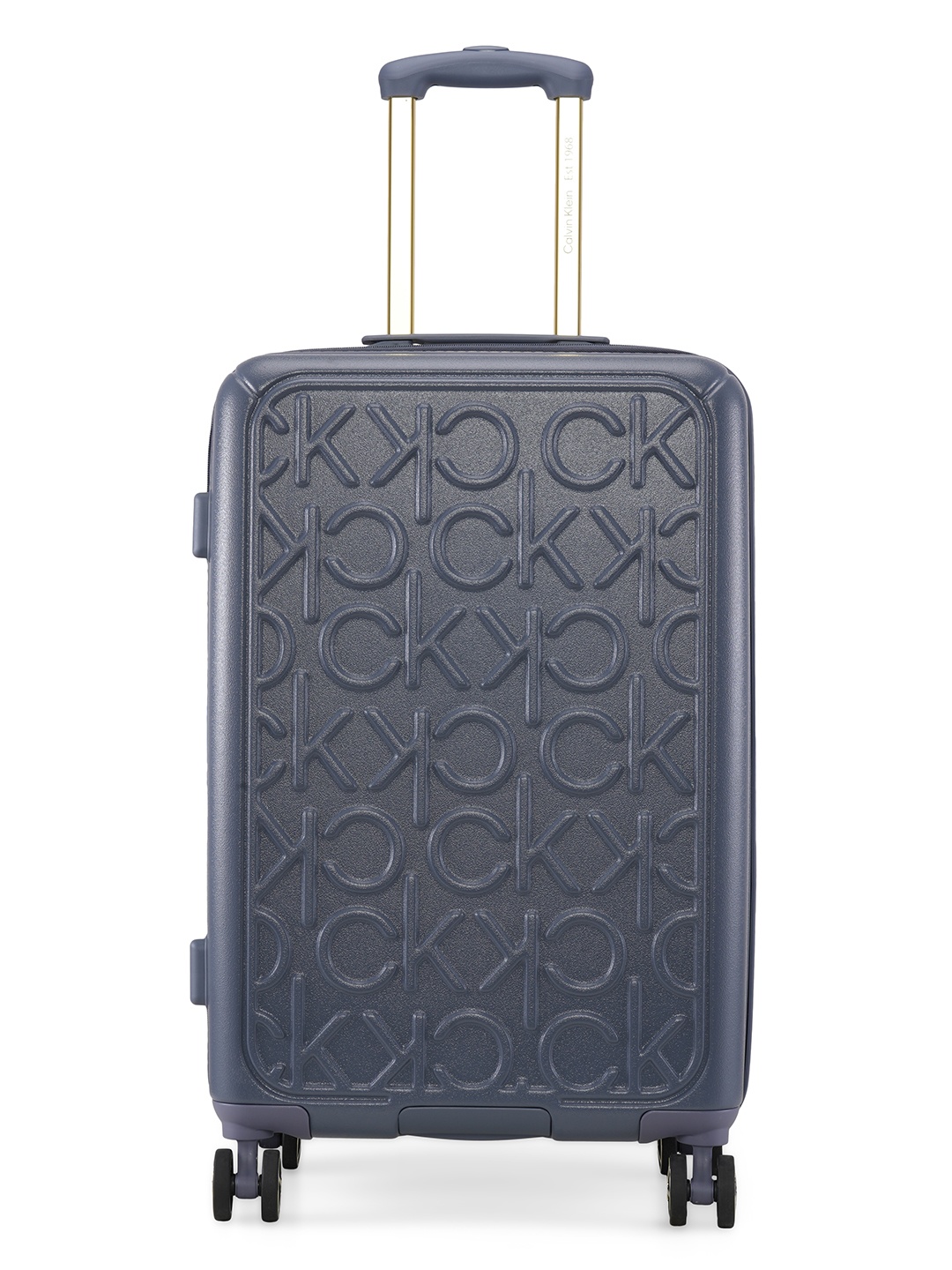 

Calvin Klein Big Monogram Textured ABS Hard-Sided 24" Medium Trolley Bag, Grey