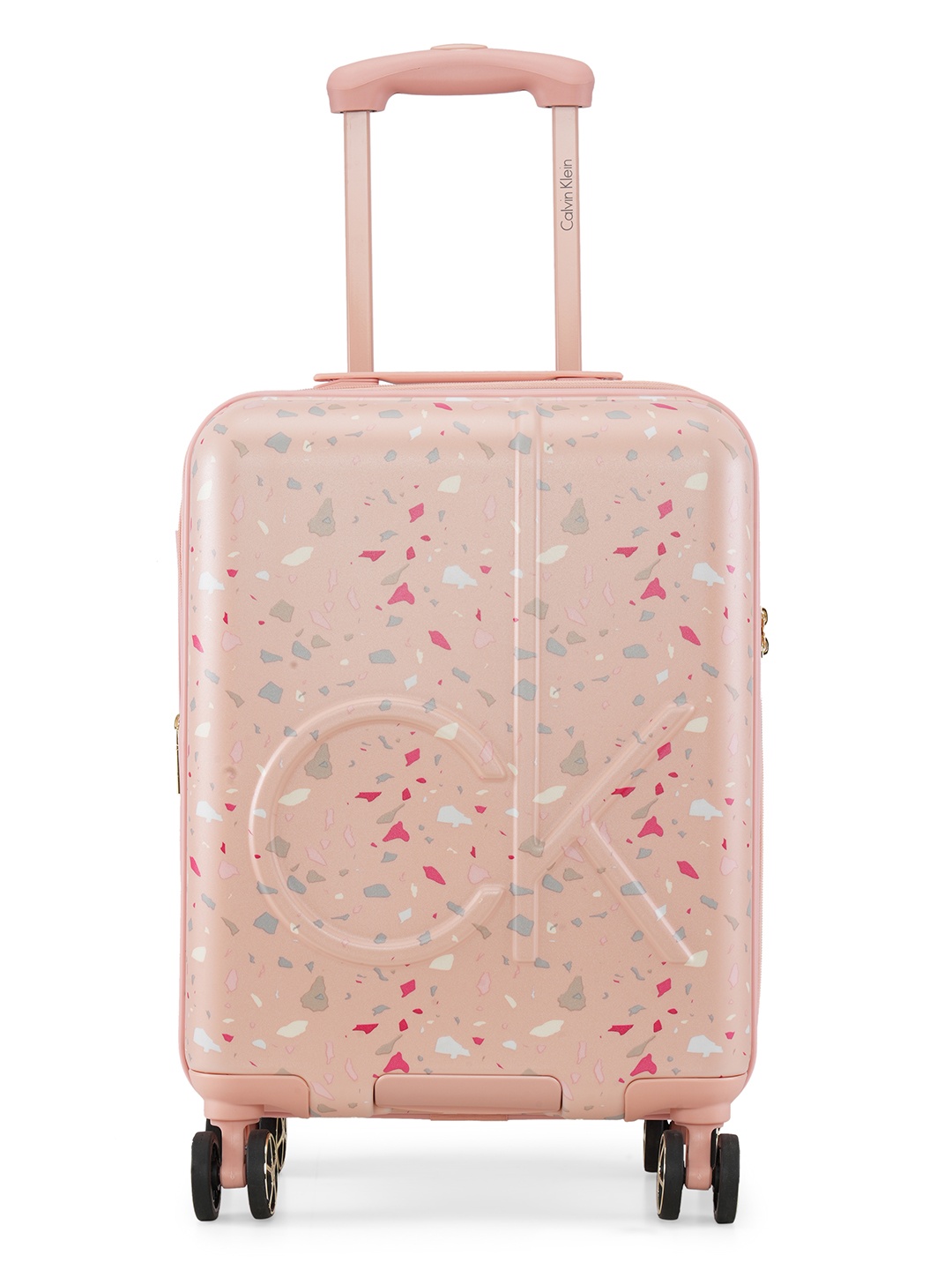 

Calvin Klein Terrazzo Island Abs Material Hard 20" Cabin Size Trolley, Pink