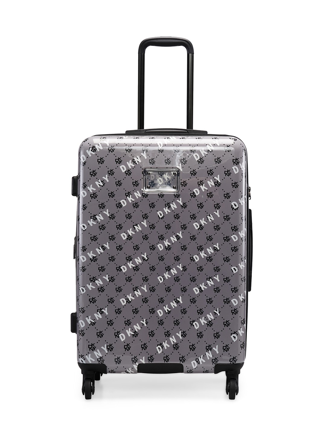 

DKNY ON REPEAT Printed Hard-Sided Medium Trolley Bag, Grey