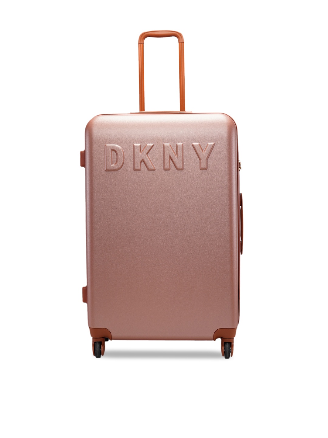 

DKNY IDENTIFICATION Prim Rose Color ABS Material Hard Large Trolley Bag- 73 cm, Rose gold