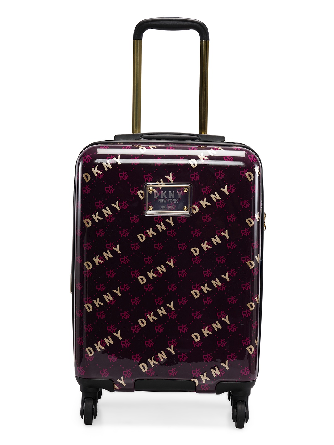 

DKNY ON REPEAT Printed ABS Material Hard-Sided Cabin Trolley Bag- 50 cm, Violet