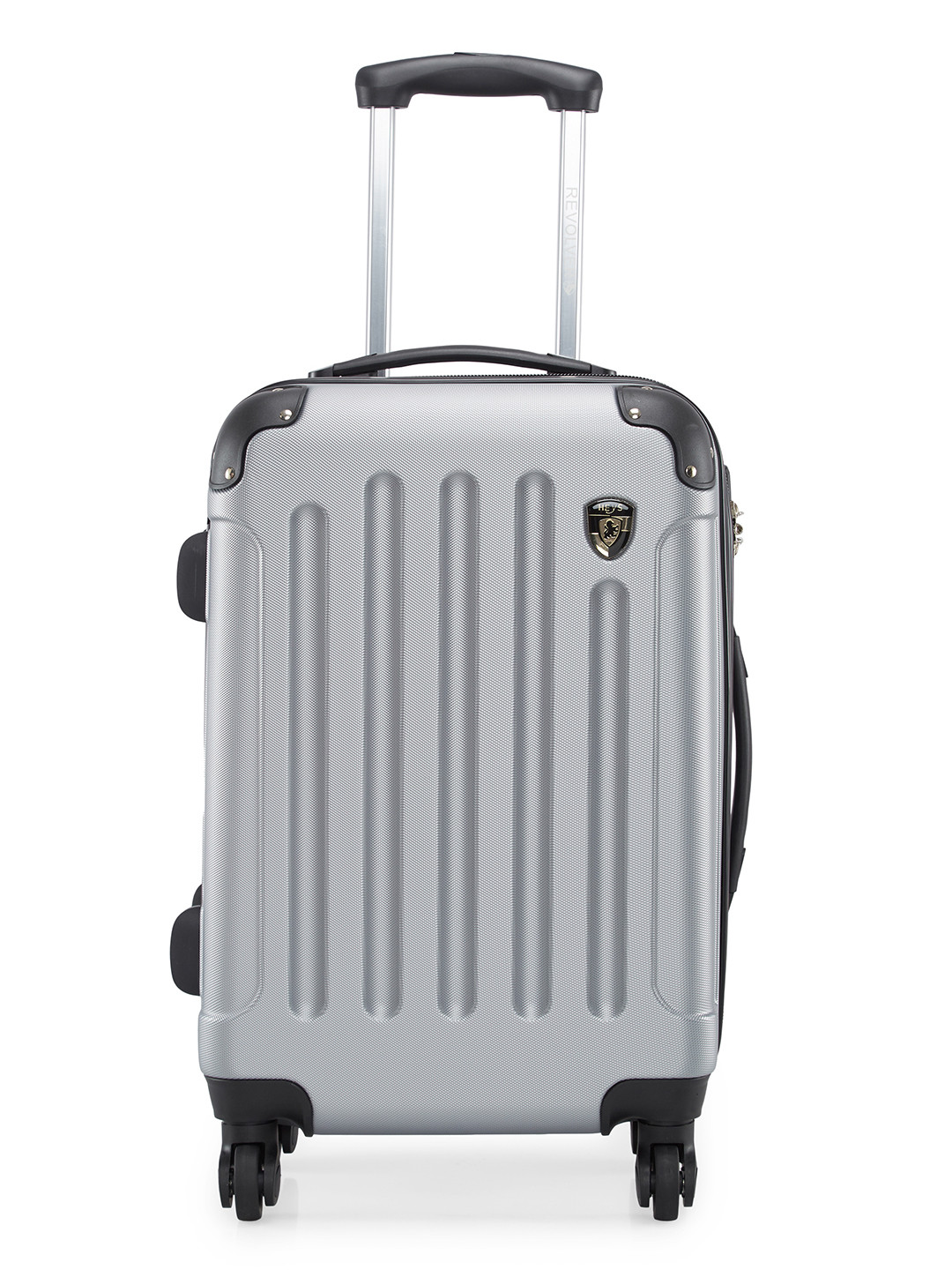 

Heys REVOLVER Silver Textured Hard-Sided Cabin Trolley Suitcase