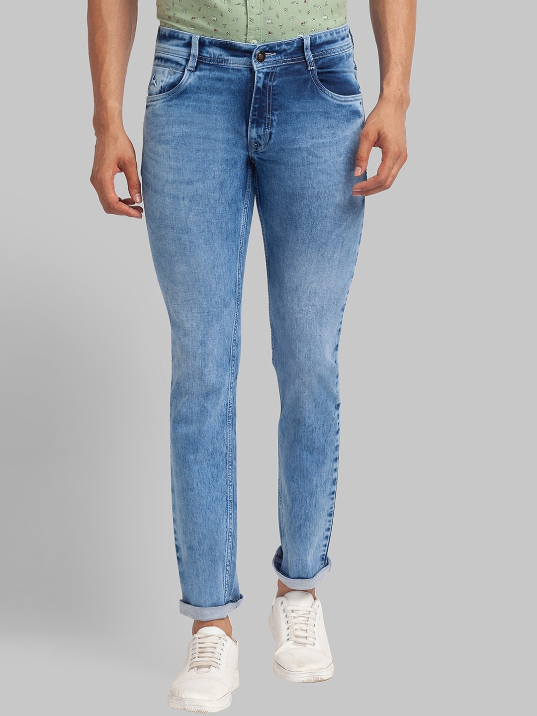 

Parx Men Tapered Fit Heavy Fade Jeans, Blue