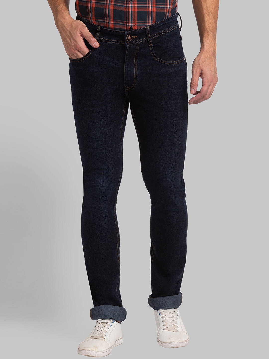 

Parx Men Tapered Fit Mid Rise Jeans, Blue