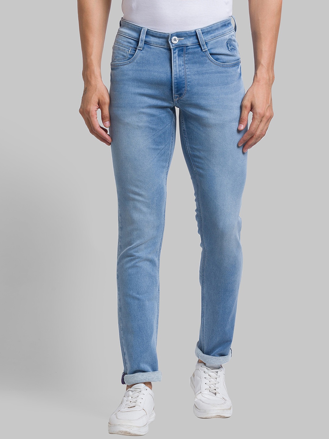 

Parx Men Tapered Fit Light Fade Jeans, Blue