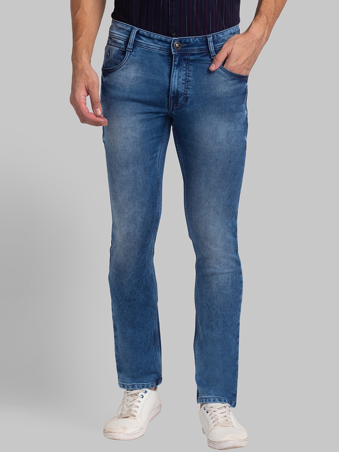 

Parx Men Tapered Fit Heavy Fade Jeans, Blue