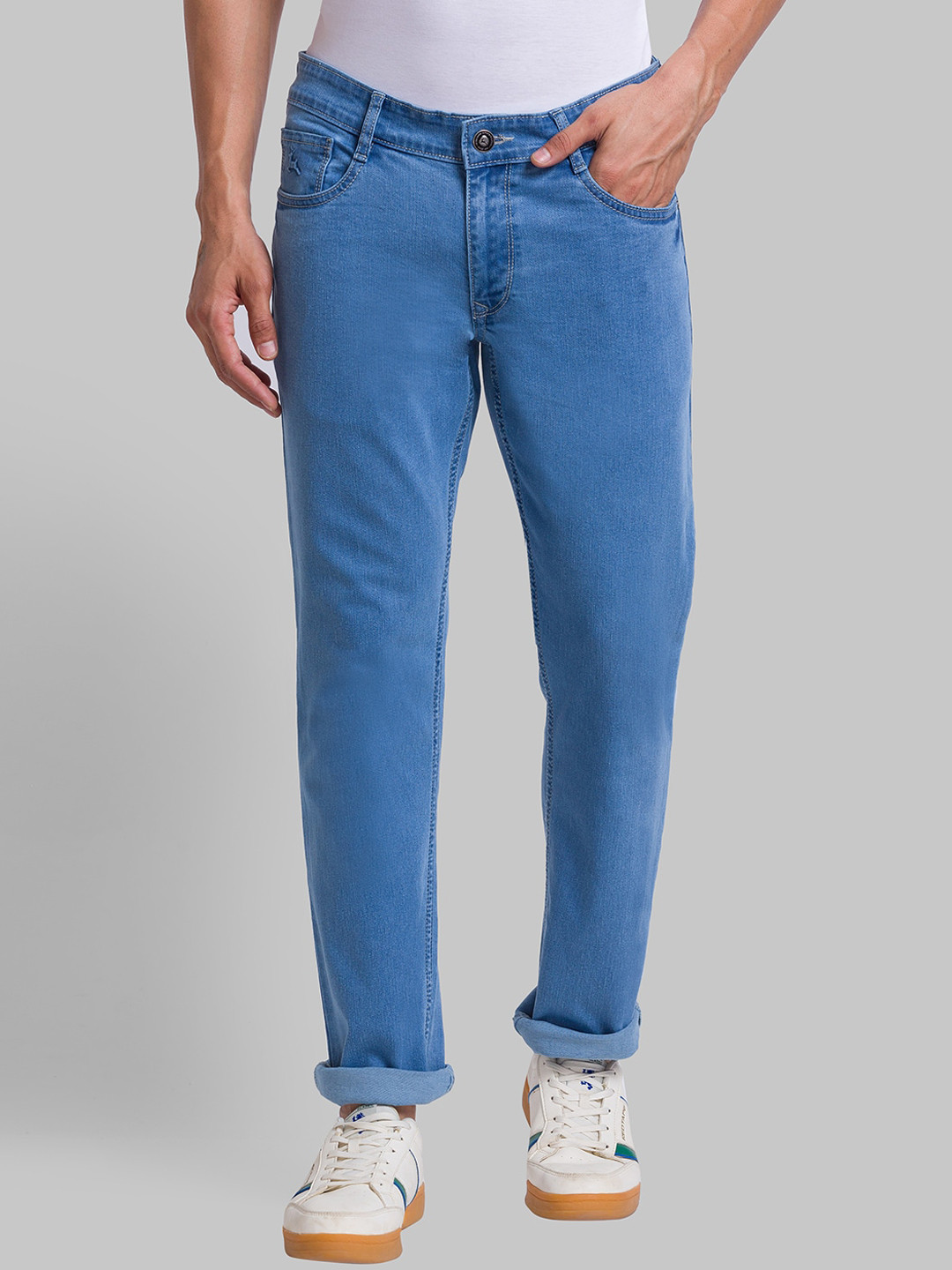 

Parx Men Tapered Fit Mid Rise Jeans, Blue