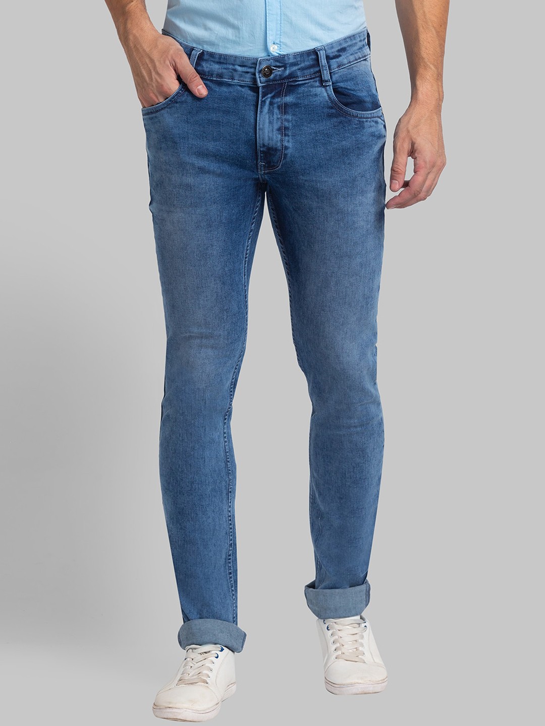 

Parx Men Skinny Fit Light Fade Jeans, Blue