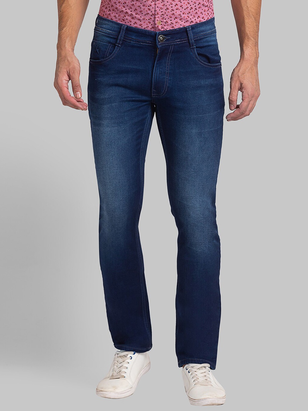 

Parx Men Tapered Fit Heavy Fade Jeans, Blue