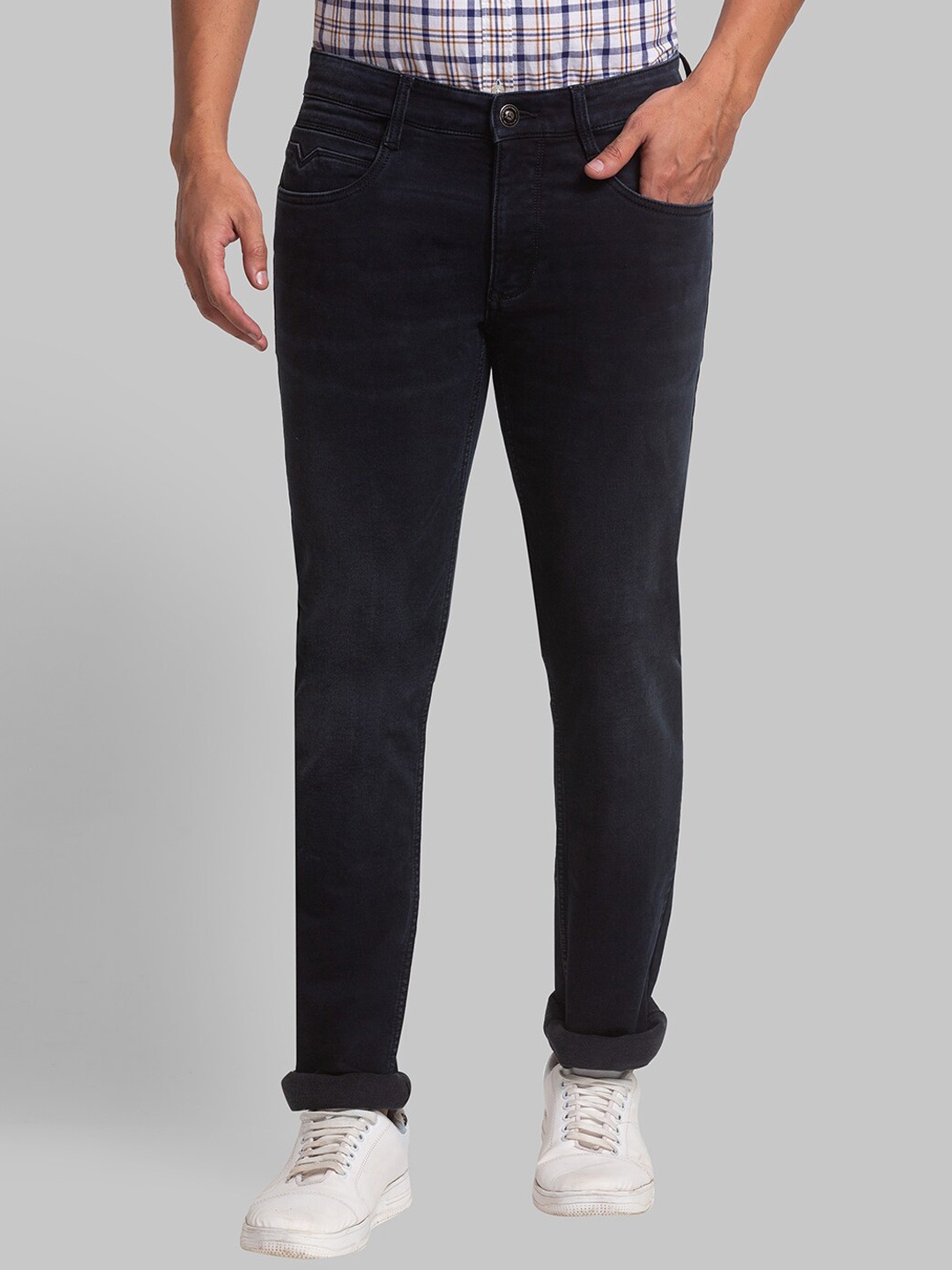 

Parx Men Tapered Fit Mid Rise Jeans, Blue