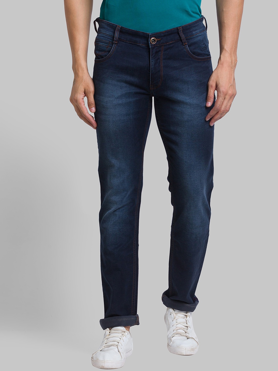 

Parx Men Tapered Fit Light Fade Jeans, Blue