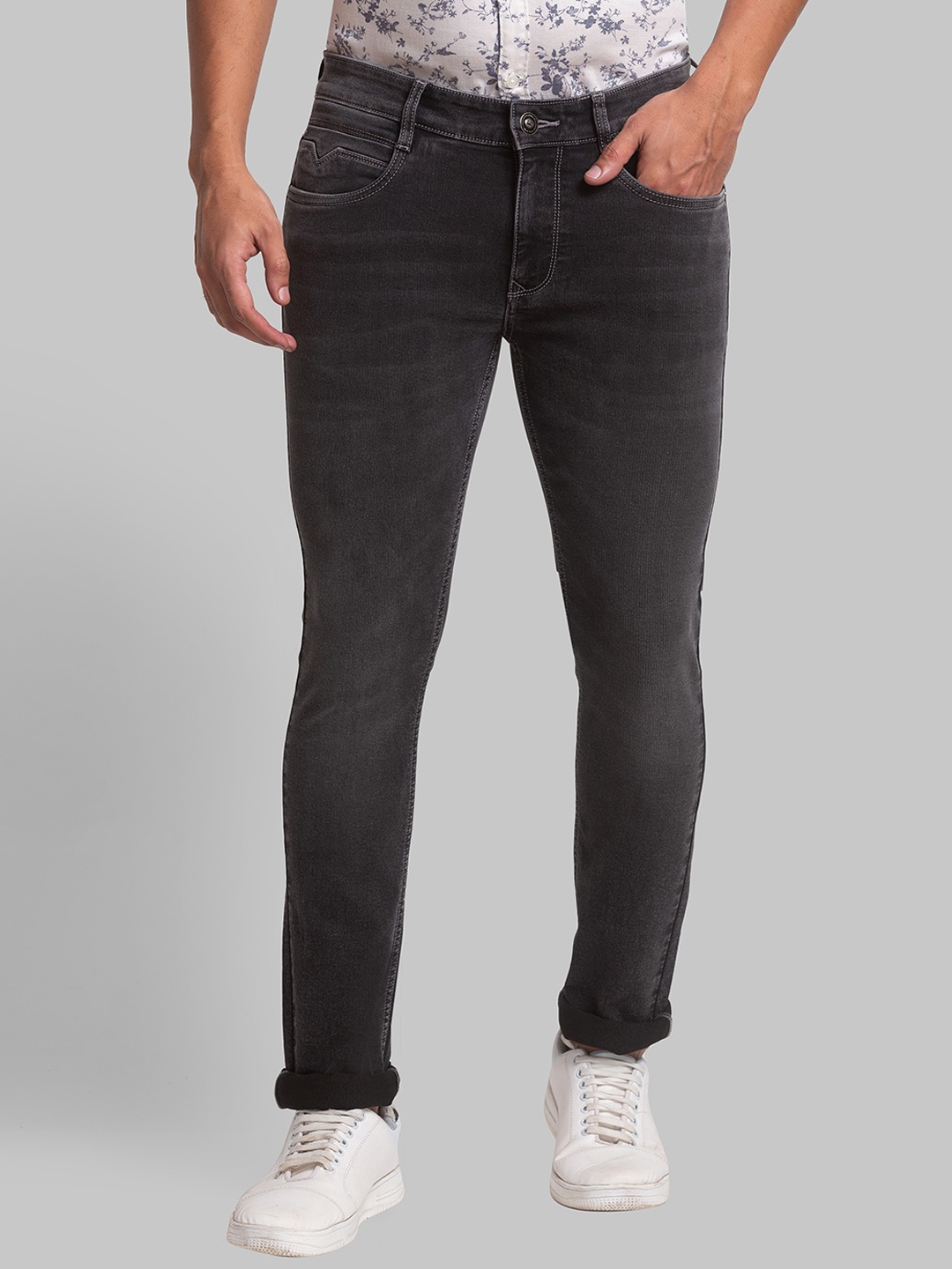 

Parx Men Skinny Fit Mid Rise Jeans, Black