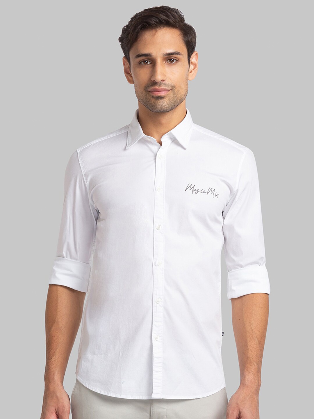 

Parx Men Slim Fit Cotton Casual Shirt, White