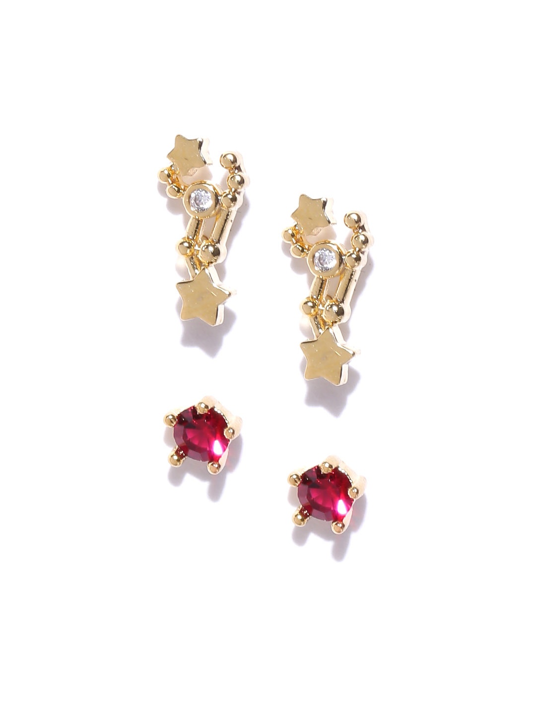 

Accessorize Set of 2 Gold-Plated Stone-Studded Studs