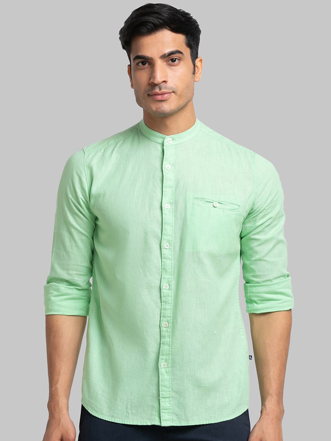 

Parx Men Slim Fit Cotton Cotton Casual Shirt, Green