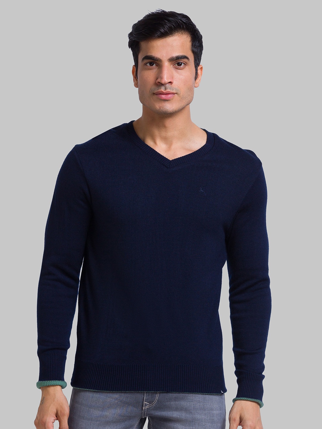 

Parx Men V-Neck Acrylic Pullover, Blue