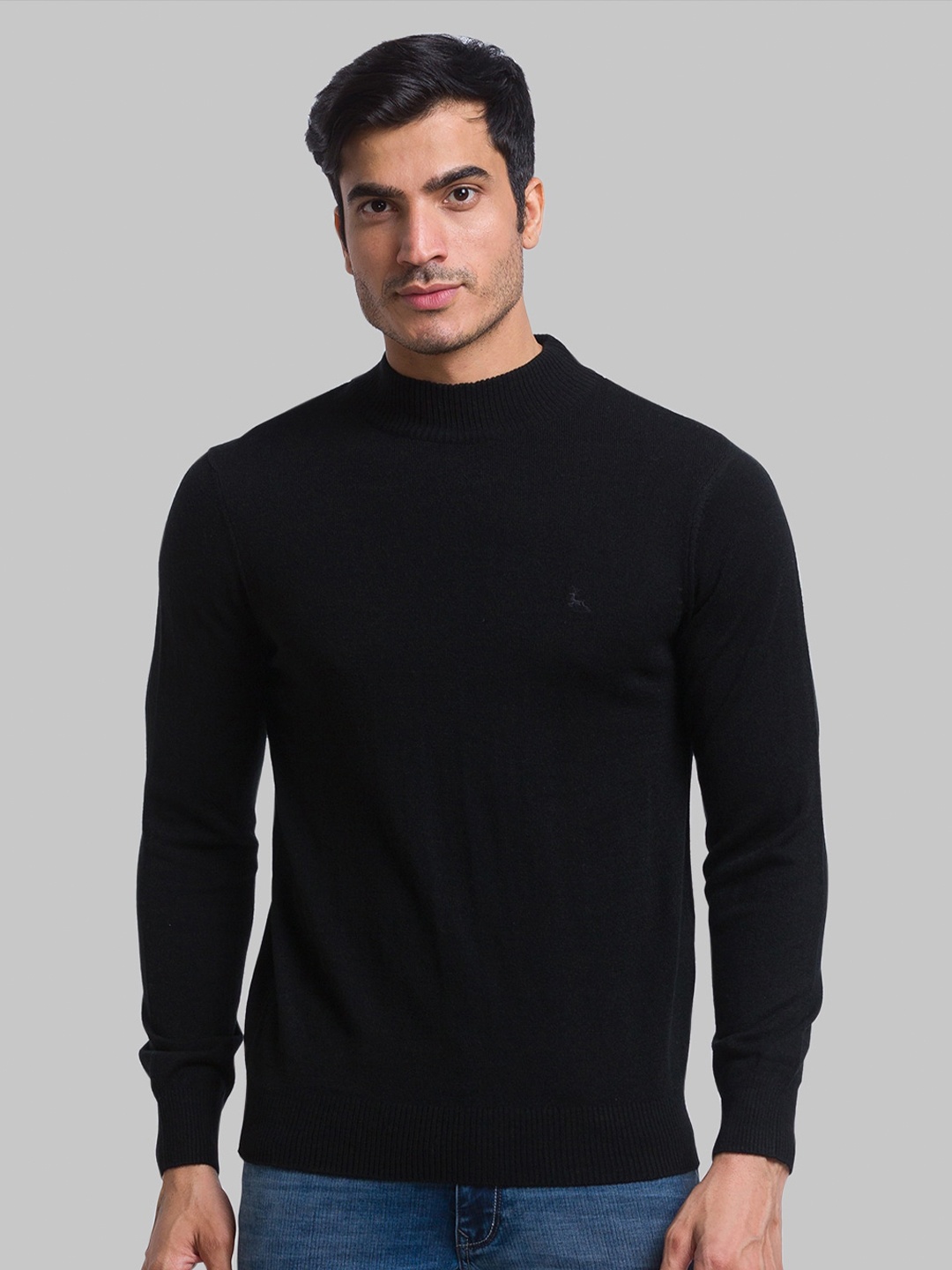 

Parx Men Turtle Neck Acrylic Pullover Sweater, Black