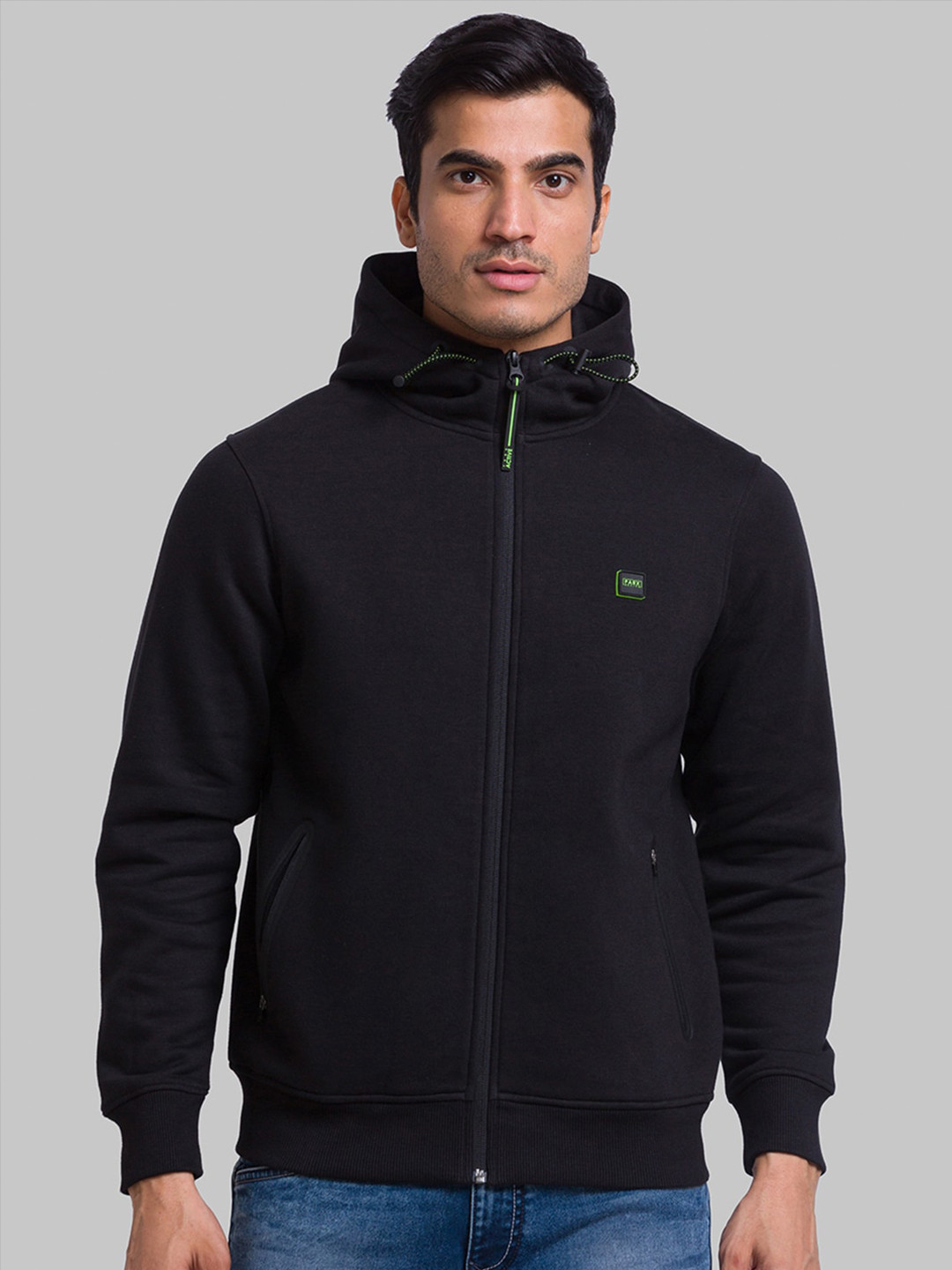 

Parx Men Hooded Cotton Sweatshirt, Black